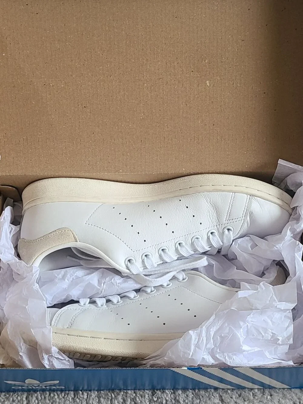 Adidas Stan Smith Tennis Shoes - Cloud White/Wonder White - Men's Size 8